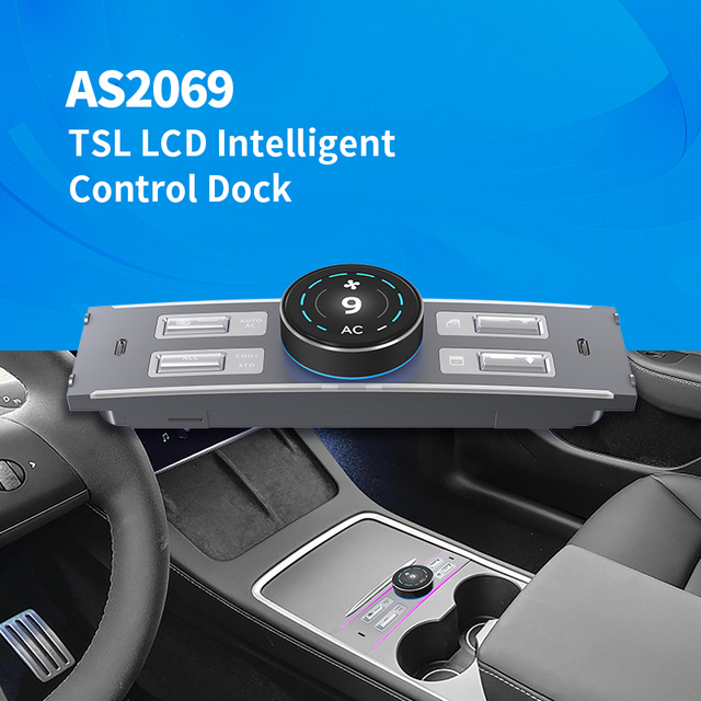 New Tesla Docking Station, Suitable for 21-25 Model 3Y, Knob to Control Multiple Screen Applications, Colorful Atmosphere Lights