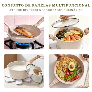High Quality Ceramic Coated Pot <b>Pan</b> Silicone Glass Lids Soft Touch Handle Non Stick 15 Piece Forged Aluminium Cookware Set - Product Image 3