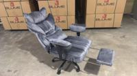 Chaise de jeu ergonomique Yazhi avec support lombaire, en cuir PU, pivotante, avec structure en acier inoxydable