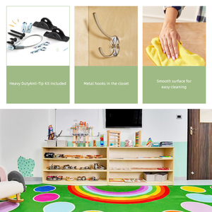 Estantería moderna Montessori para guardería, estantería de madera de fácil montaje para organizar libros, uso de comedor para niños - Product Image 6