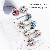Breloques de chaussures en métal de luxe Clips de chaussures décoratifs en strass brillant pour baskets Décorations de chaussures de qualité supérieure