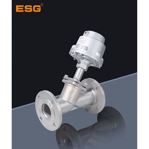 Vanne à siège incliné pneumatique en acier inoxydable ESG 304 à raccord rapide pour vapeur et pression atmosphérique - Product Image 5