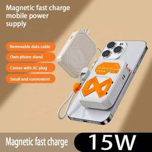 Banque d'alimentation magnétique <span class=keywords><strong>Mimi</strong></span> 22.5w avec Powerbank 20000 Mah 20000 mah Slim avec prise ca - Product Image 2