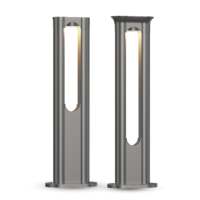 Lampadaire LED d'extérieur, lumière de pelouse, lumière de jardin, solaire, 4,5W, 120LM/W, 5VX4W, PC aluminium, 180XH800MM