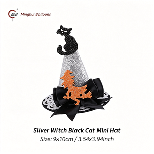 Pinzas para el pelo <span class=keywords><strong>de</strong></span> Halloween con mini sombreros <span class=keywords><strong>de</strong></span> <span class=keywords><strong>bruja</strong></span> con purpurina, gato negro, calabaza, murciélago, araña, fantasma, calavera, lápida, manos <span class=keywords><strong>de</strong></span> zombi y <span class=keywords><strong>pequeño</strong></span> <span class=keywords><strong>sombrero</strong></span> <span class=keywords><strong>de</strong></span> mago - Product Image 3