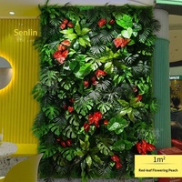 Mur végétal artificiel en plastique, plantes artificielles, décoration verticale de balcon, panneau de verdure, fleurs d'intérieur, jardin vertical