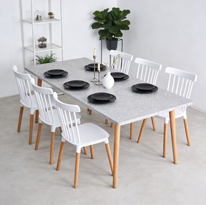 <span class=keywords><strong>Chaise</strong></span> de salle à manger <span class=keywords><strong>scandinave</strong></span> contemporaine avec dossier à lattes et pieds en bois de hêtre massif pour applications intérieures modernes - Product Image 5