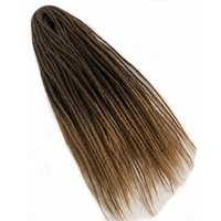 Dreadlocks Sintetici DE da 24 Pollici, 0,6 cm, a Doppia Estremità per Acconciature Rock&Roll, Reggae, Hiphop, Goddess Locs