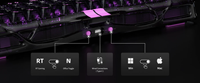 Clavier de jeu filaire GravaStar Mercury V75 Lite 75% à effet Hall 8K Hz 0,01 mm RT RGB Hot Swappable pour PC Esports