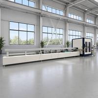 Centre de traitement intégré CNC 6500 mm pour la découpe, le perçage et le fraisage de profilés en aluminium pour la fabrication de fenêtres et de portes en aluminium