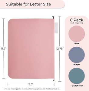 Các loại màu sắc tái chế tập tin treo giấy tập tin thư mục với các tab rõ ràng và chèn giấy thủ công treo thư mục tập tin - Product Image 4