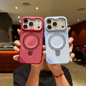 Coque de téléphone magnétique Deep Cherry Armor avec béquille intégrée pour iPhone 18 17 16 15 Pro Max, finition mate, antichoc et refroidissante - Product Image 3