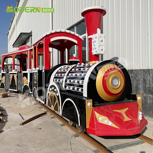 รถไฟเหล็กสำหรับเด็ก ได้รับการรับรองมาตรฐาน CE รับประกัน 12 เดือน สำหรับสวนสนุกและห้างสรรพสินค้า พร้อมราง - Product Image 2
