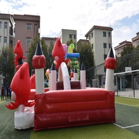 Château gonflable de qualité commerciale pour les fêtes d'enfants et les parcs d'attractions