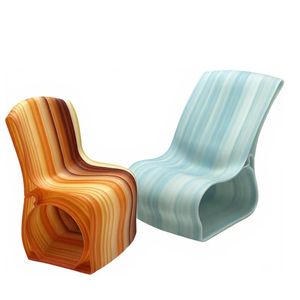 Ensembles de table et de chaises en plastique imprimés en 3D personnalisables, adaptés à une utilisation en intérieur et en extérieur - Product Image 1