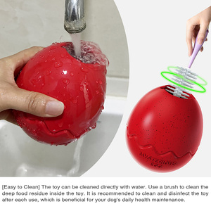 Jouet à mâcher et distributeur de friandises pour chien, en forme d'œuf de <span class=keywords><strong>dinosaure</strong></span>, à alimentation lente, pour l'enrichissement estival - Product Image 6