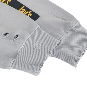 Tùy chỉnh mùa đông trùm đầu áo in Rhinestone embellishments Polyester/cotton jersey vải quá khổ thoáng khí - Product Image 5