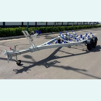 Remorque pour bateau en aluminium de 21 pieds, avec rouleaux oscillants et freins hydrauliques, fournie par l'usine