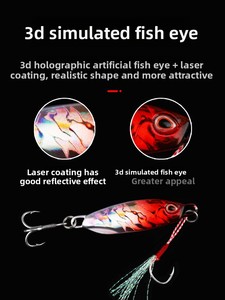 HASIDA – Ensemble de leurres artificiels en métal (jigs et crankbaits) <span class=keywords><strong>pour</strong></span> la pêche en mer à longue portée – Idéal <span class=keywords><strong>pour</strong></span> le bar, le wahoo et le blackfish - Product Image 6