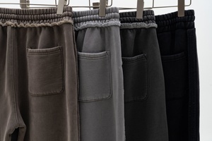 <span class=keywords><strong>Pantaloni</strong></span> da Jogging di Alta Qualità per <span class=keywords><strong>Uomo</strong></span>, Streetwear con Logo Personalizzato, Gamba Dritta, in Pile Spazzolato, Effetto Lavato - Product Image 2