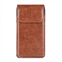 Étui de ceinture de luxe en cuir PU pour téléphone portable et support à clip pour ceinture