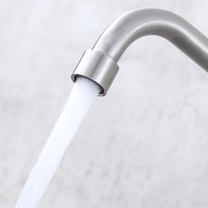 <span class=keywords><strong>Robinet</strong></span> de cuisine mural classique moderne en acier inoxydable 304, à poignée unique, avec valve en céramique, eau froide, connexion filetée G1/2 - Product Image 5