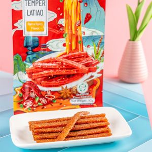 Халяльные закуски Latiao пряный ломтик La Tiao чили хлопья пряные полоски естественно соленый ароматный китайский специальный Повседневный закуска - Product Image 3