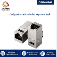 Connecteur Keystone Modulaire RJ45 FTP CAT6 Blindé 8P8C le Plus Vendu pour Connexion Haut Débit Domicile, Bureau et Maison Intelligente