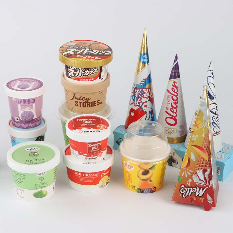 Custom Hight Quality 6oz 8oz 10oz 12oz Fried Ice Cream Rolls Bowl Paper Cups