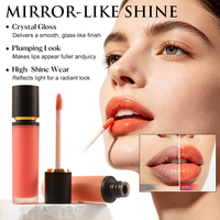 Gloss à lèvres personnalisé en marque privée avec tube noir et or pour filles, fabricant de gloss à lèvres avec logo personnalisé