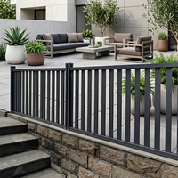Valla de Aluminio Estilo Australiano Personalizable para Exteriores, Duradera, Impermeable, con Recubrimiento en Polvo, para Jardín y Patio Trasero