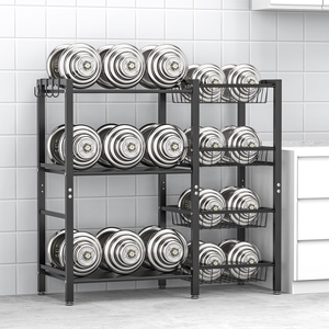 Multi-Functional ABS Metal Trolley <b>Storage</b> Rack with Wheels Floor-Standing Snack & <b>Microwave</b> Oven Rack for Bedroom & Kitchen - Product Image 3