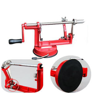 Éplucheur à pommes en spirale manuel réglable, trancheuse à poires, machine à éplucher les fruits, spiraliseur pour la préparation de tartes, éplucheur à pommes en acier inoxydable - Product Image 6
