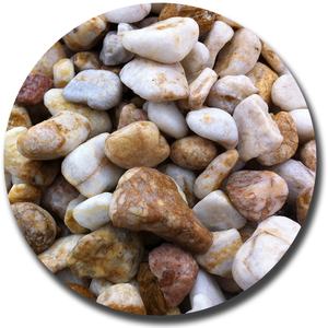 machine made granite yellow cobble pebbles for garden paving
