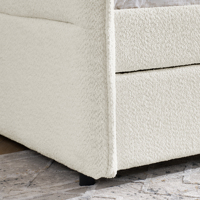 2026 Neues Design Premium Komfortables Modernes Stoff-Luxus-Polsterbett mit Gepolstertem Bettrahmen