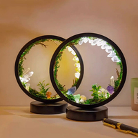 Lampe d'ambiance écologique forestière, décoration d'intérieur, pierres de cristal de guérison, lampe de nuit USB de table