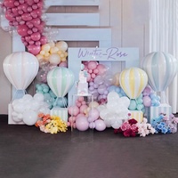 Support de ballon à air chaud personnalisé, accessoire de ballon en fibre de verre/en résine blanche et bleue, chandelle pour décoration de fête