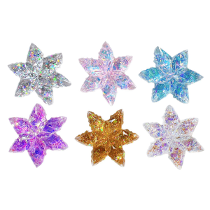 Accesorios DIY: Dijes de Copo de Nieve con Purpurina, Cabujones de Flor de Nieve para Manualidades y Adornos - Product Image 6