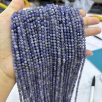 Pierre précieuse de tanzanite naturelle HUI RUI 2mm 3mm 4mm perles de coupe à facettes en vrac pour la fabrication de bijoux