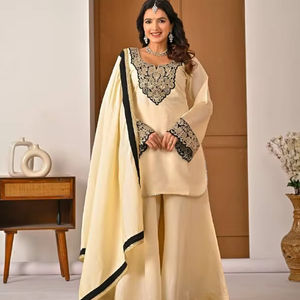 Salwar Kameez Midi Dhoti Moderno de Ramdev Trading para Mujer, para Todas las Temporadas, Bodas, Diwali, Fiestas, Estampado Digital, Secado Rápido, Corte Regular - Product Image 1