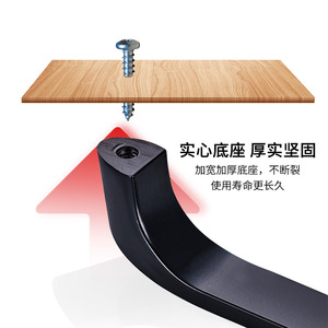 Furniture Handle Aluminum Alloy Bar Minimalist Cabinet Drawer Durable Single Hole <b>Black</b> - Product Image 1