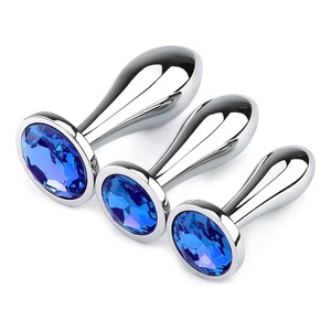 Estimulante plug anal de diamante azul para usos unisex