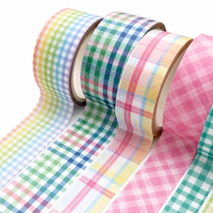 Ruban Washi Personnalisé avec Logo Imprimé, Ruban de Marquage à Chaud, Emballage Décoratif à Carreaux Midnight pour Bullet Journal, <span class=keywords><strong>Scrapbooking</strong></span> et Agendas - Product Image 1