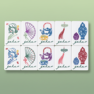 Mahjong américain de luxe vert, design personnalisé, 4 couches de tuiles acryliques, 160 cartes, boîte portable personnalisée pour jeu, cadeau de Noël - Product Image 4