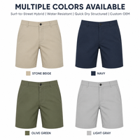 Celana Pendek Chino Hybrid Pria Khusus, Tahan Air, Cepat Kering, Cocok untuk Surfing dan Aktivitas Sehari-hari (OEM)