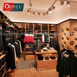 Tienda de artículos para el hogar Muebles Ropa de lujo Estantes de exhibición de piso Estantes de exhibición de zapatos Exhibiciones de ropa de pared al por menor de madera - Product Image 3