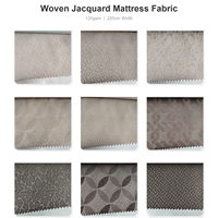 Tissu de bordure de matelas tissé jacquard 120GSM 220cm en polyester durable pour côtés de matelas, textile de maison