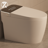Toilette intelligente à chasse automatique, service OEM ODM, siège chauffant, lumière nocturne, siphon en P, solution de salle de bain de luxe, usage commercial et résidentiel