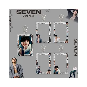 Toptan Jung kook Jung Kook solo albümü yeni bts fotoğraf toplamak kart tutucu anahtarlık yıldız yedi bts akrilik fotoğraf kart tutucu