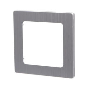 Placca da parete in alluminio, 1 chiave, argento; ideale per installazioni elettriche e finiture estetiche in interni. - Product Image 1